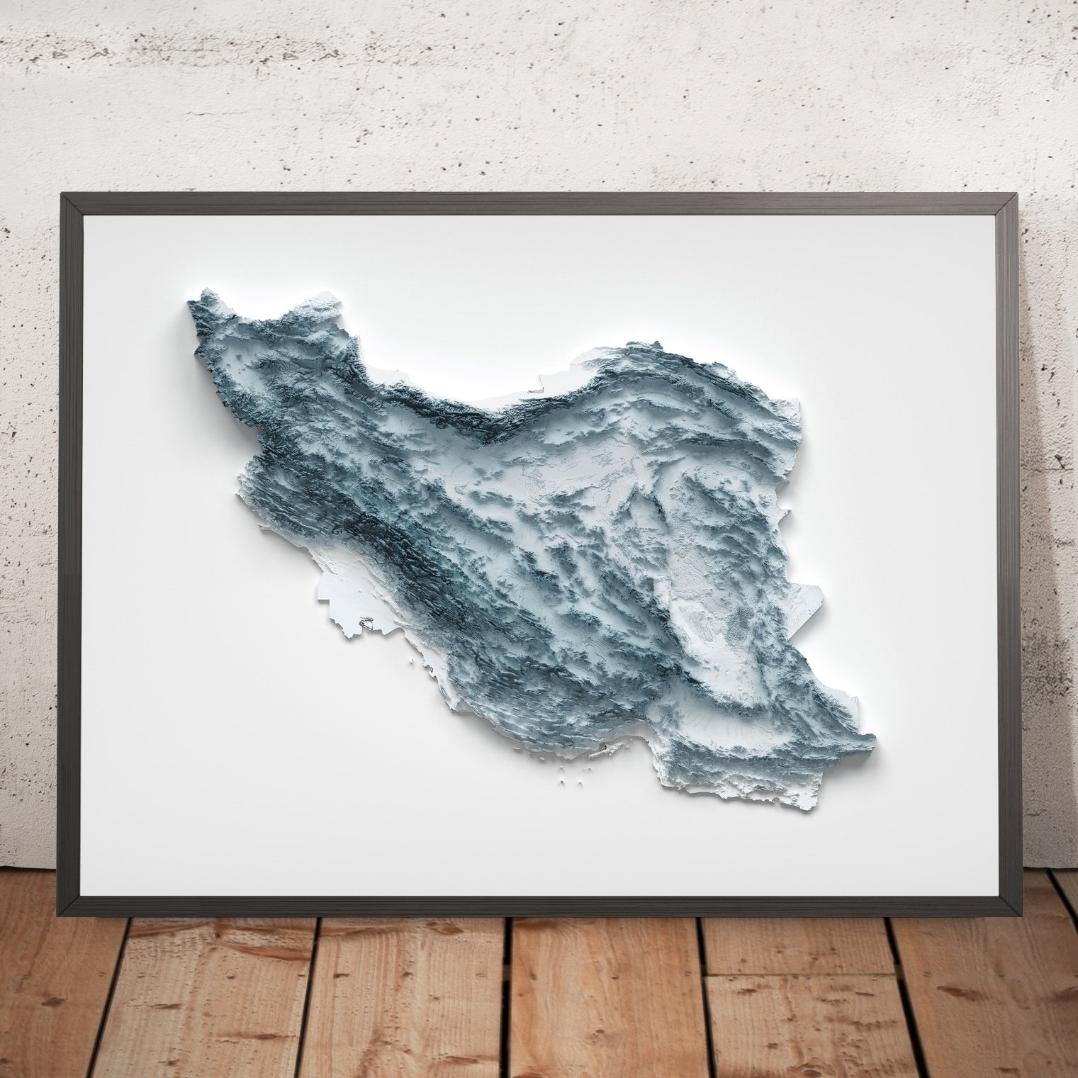 Iran Topographic 3D Relief Map – The Unique Maps Co.