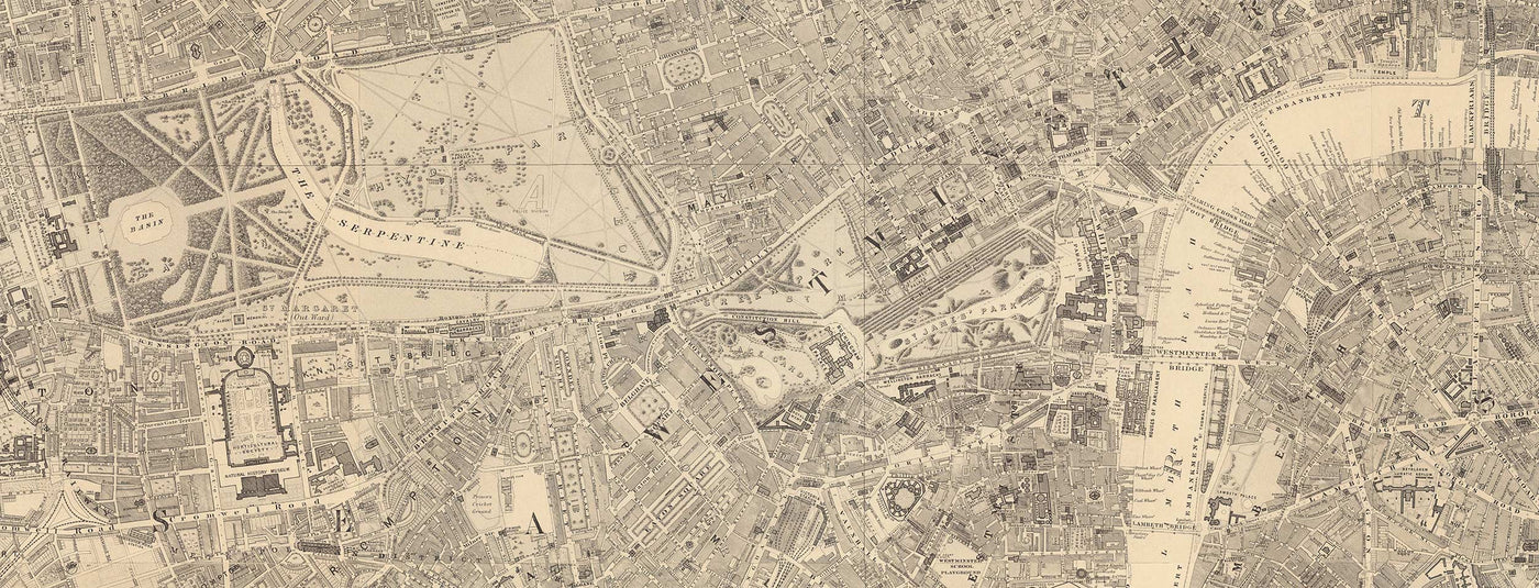 Stanford's Library Map of London in 24 sheets (1862)