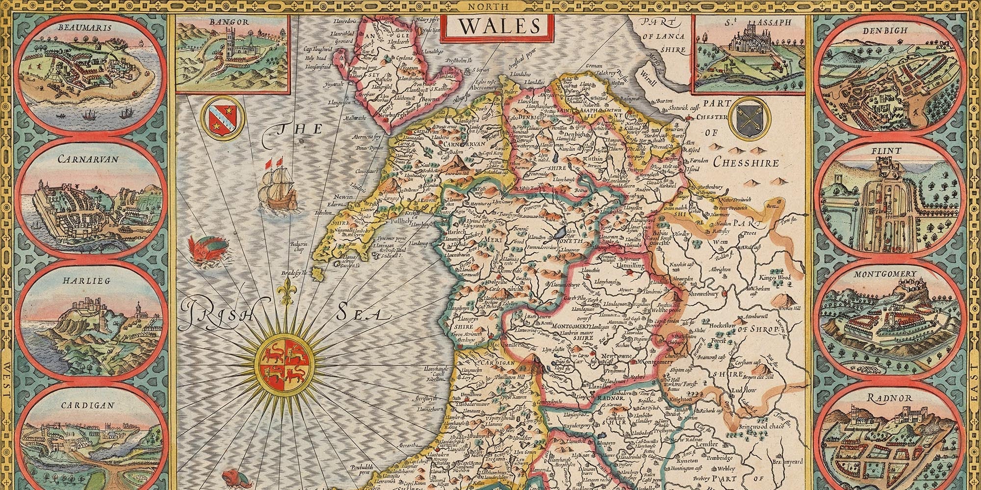 Old Maps of Wales The Unique - Website Header Wales 