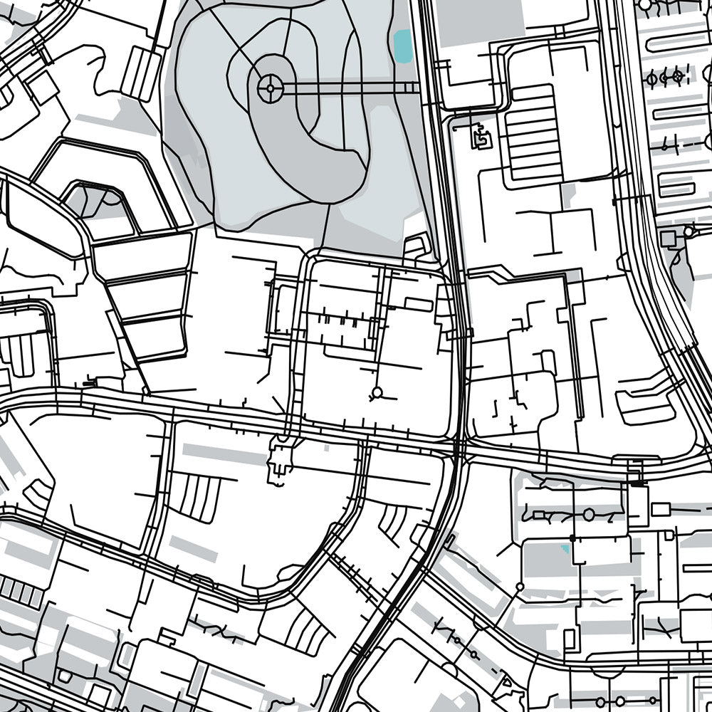 Modern City Map of Ang Mo Kio, Singapore: Bishan-Ang Mo Kio Park, Lower ...
