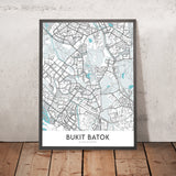 Modern City Map of Bukit Batok, Singapore: Nature Park, Little Guilin, West Mall, Old Ford Motor Factory, Memorial