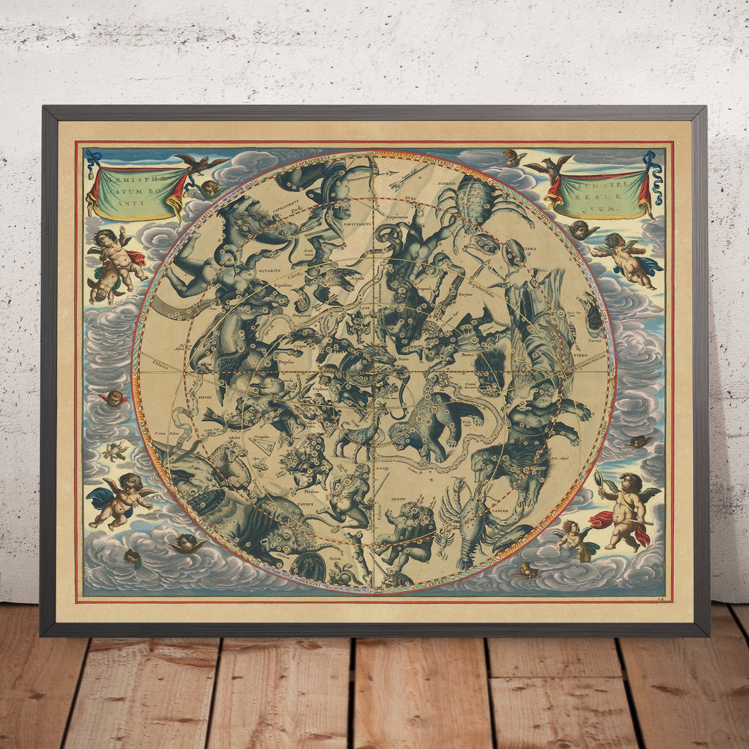 Celestial Chart of Northern Constellations by Andreas Cellarius, 1661 ...
