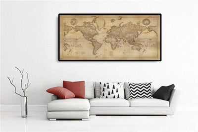 Old World Map by Edward Stanford, 1898 - Masterpiece Sepia Atlas Wall Chart