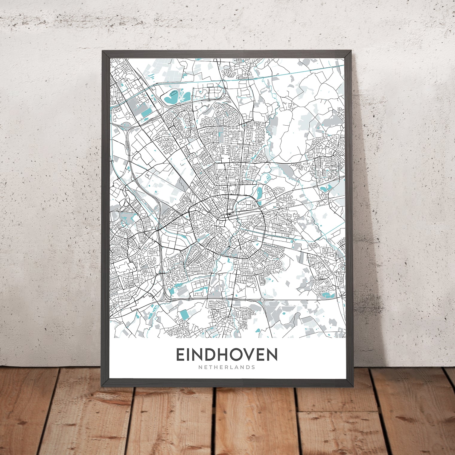 Modern City Map of Eindhoven, Netherlands: Centrum, Philips Stadion, A ...