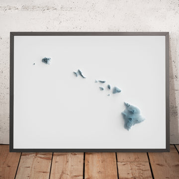 Hawaii Topographische 3D Reliefkarte 