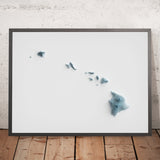 Mappa topografica 3D del rilievo delle Hawaii 