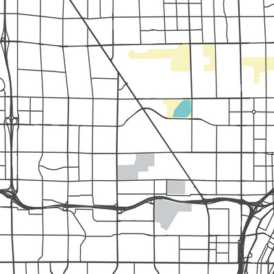 Moderner Stadtplan von Las Vegas, NV: Strip, Innenstadt, Red Rock Canyon, Hoover Dam, Fremont St.
