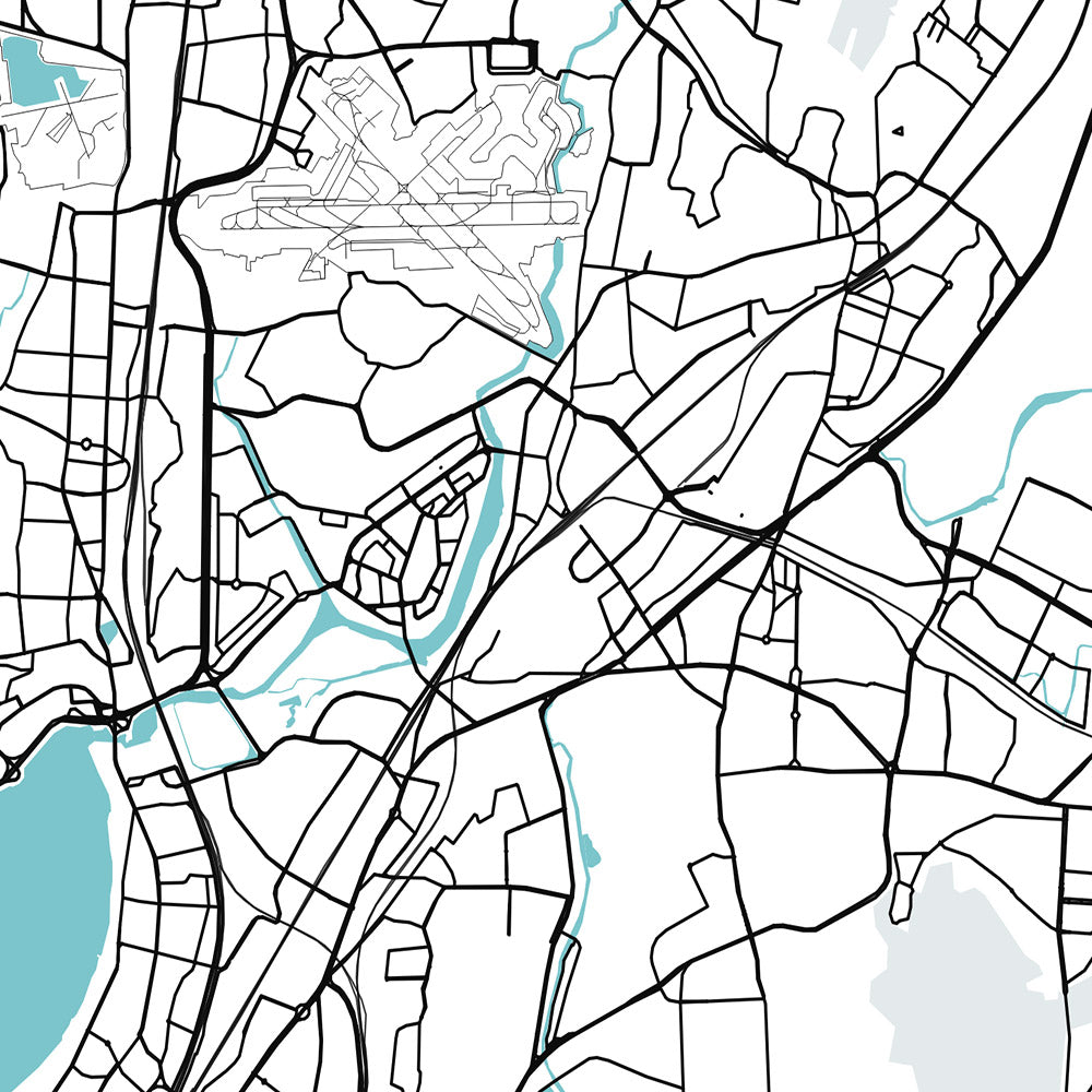 Modern City Map of Mumbai, India: Colaba, Marine Drive, Bandra-Worli S ...