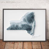 New York Topographic 3D Relief Map
