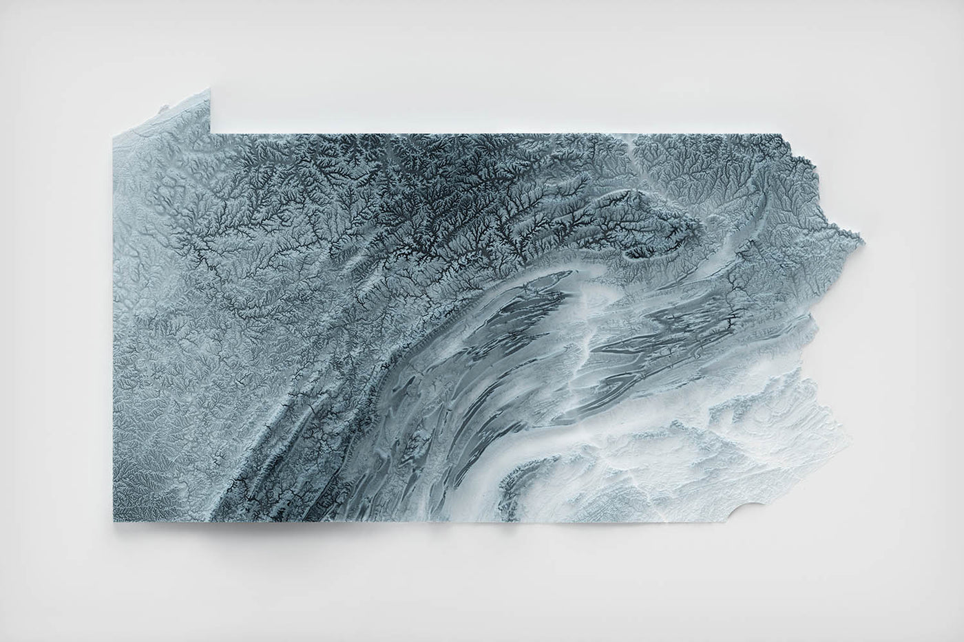 Pennsylvania Topographic 3D Relief Map