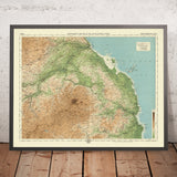 Old OS Map of Northumberland - North by Bartholomew, 1901: Alnwick, Berwick, Cheviot Hills, Tweed, Lindisfarne