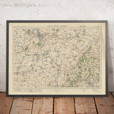 Old Ordnance Survey Map, Sheet 105 - Oxford & Henley on Thames, 1925: Abingdon, Didcot, Wantage, Thame, Chiltern Hills AONB