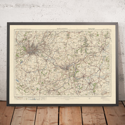Old Ordnance Survey Map, Sheet 111 - Bath & Bristol, 1925: Chippenham, Trowbridge, Corsham, Melksham, Cotswolds AONB