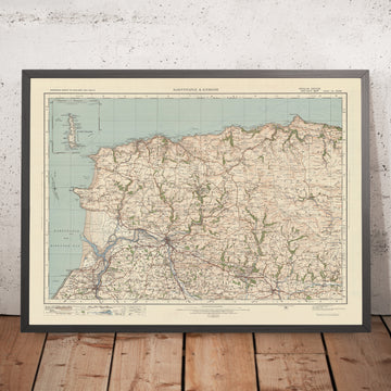 Old Ordnance Survey Map, Sheet 118 - Barnstaple & Exmoor, 1925: Bideford, Ilfracombe, South Molton, Lundy Heritage Coast, and North Devon AONB
