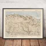 Mappa dell'Ordnance Survey Antica, Foglio 119 - Exmoor, 1925: Minehead, South Molton, Dunster, Watchet, Foreland Point 