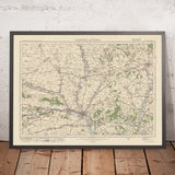 Carte Old Ordnance Survey, feuille 122 - Salisbury & Bulford, 1925 : Andover, Amesbury, Wilton, Stockbridge, Cranborne Chase AONB