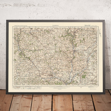 Old Ordnance Survey Map, Sheet 128 - Tiverton, 1925: Crediton, Cullompton, Bampton, Willand, North Tawton