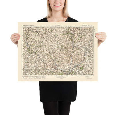 Old Ordnance Survey Map, Blatt 128 – Tiverton, 1925: Crediton, Cullompton, Bampton, Willand, North Tawton