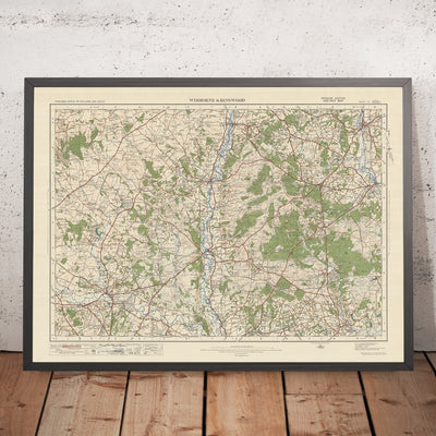 Mapa de Old Ordnance Survey, hoja 131 - Wimborne & Ringwood, 1925: Fordingbridge, Lymington, Romsey, Brockenhurst y el Parque Nacional New Forest