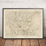 Mapa de Old Ordnance Survey, hoja 137 - Dartmoor, Tavistock & Launceston, 1925: Okehampton, Callington, Gunnislake, Yelverton, Tamar Valley AONB