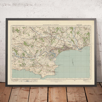 Old Ordnance Survey Map, Sheet 141 - Bournemouth & Swanage, 1919-1926: Poole, Christchurch, Wareham, Poole Harbour, Isle of Purbeck, Corfe Castle