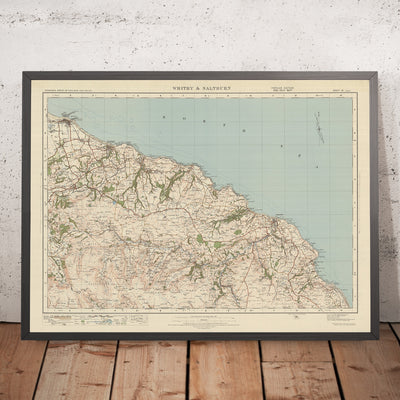 Old Ordnance Survey Map, Sheet 16 - Whitby & Saltburn, 1925: Redcar, Guisborough, Marske-by-the-sea, Loftus, North York Moors National Park