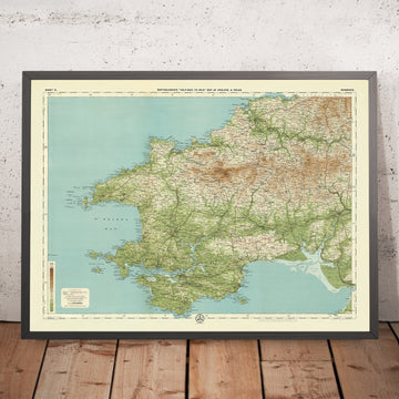 Alte OS-Karte von Pembrokeshire von Bartholomew, 1901: Haverfordwest, Tenby, Preseli Hills, St Brides Bay, Burgen, Carmarthen 