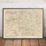Mapa antiguo de Ordnance Survey, Hoja 21 - Ripon & Northallerton, 1925: Leyburn, Masham, Bedale, Bolton Castle, Nidderdale AONB