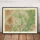 Alte OS-Karte von Herefordshire von Bartholomew, 1901: Hereford, Abergavenny, Cheltenham, Fluss Wye, Schwarze Berge, Forest of Dean, Malvern Hills 