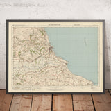 Ancienne carte de l'Ordnance Survey, feuille 23 - Scarborough, 1925 : Filey, Hunmanby, Sherburn, North Riding Forest Park, Flamborough Outer Headlands Nature Reserve