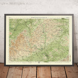 Alte OS-Karte von Oxford von Bartholomew, 1901: Oxfordshire, Themse, Chiltern Hills, Blenheim Palace, Cotswolds, Wychwood Forest 