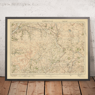 Old Ordnance Survey Map, Sheet 25 - Ribblesdale, 1925: Settle, Bentham, Barnoldswick, Forest of Bowland AONB, Yorkshire Dales National Park