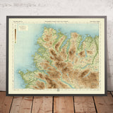 Old OS Map of Cape Wrath & Tongue, Sutherland by Bartholomew, 1901: Ben Hope, Loch Eriboll, Kyle of Durness, Ben Loyal