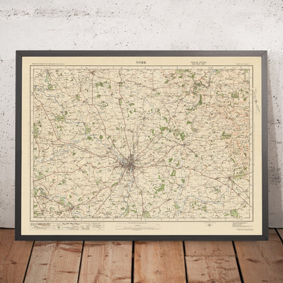Old Ordnance Survey Map, Sheet 27 - York, 1925: Pocklington, Tadcaster, Easingwold, Stamford Bridge, Boston Spa