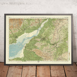 Ancienne carte OS de Bath et Bristol, Somerset par Bartholomew, 1901 : Collines de Mendip, Cardiff, Gorge de Cheddar 