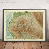 Old OS Map of The Lake District by Bartholomew, 1901: Windermere, Scafell Pike, Lancaster, Carlisle, Ullswater, Kendal