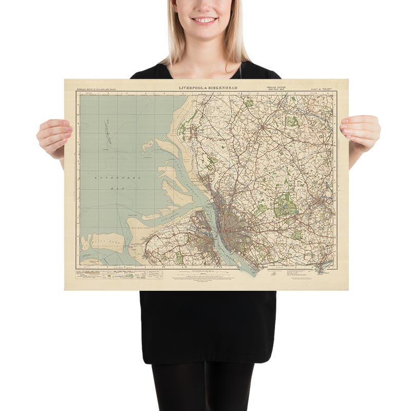 Old Ordnance Survey Map, Sheet 35 - Liverpool & Birkenhead, 1925: St Helens, West Kirby, Ormskirk, Bootle, Wallasey