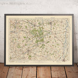 Old Ordnance Survey Map, Sheet 46 - The Dukeries, 1925: Mansfield, Worksop, Sutton-in-Ashfield, Newark-on-Trent, Retford