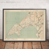Mappa dell'Ordnance Survey Antica, Foglio 49 - Portmadoc e Criccieth, 1925: Harlech, Pwllheli, Abersoch, Yr Wyddfa (Mt Snowdon), Parco Nazionale di Eryri 