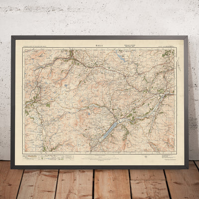 Old Ordnance Survey Map, Sheet 50 - Bala, 1925: Corwen, Blaenau Ffestiniog, Trawsfynydd, Coed y Brenin Forest Park, Eryri National Park (Snowdonia)