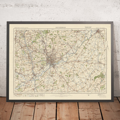 Old Ordnance Survey Map, Sheet 54 - Nottingham, 1925: Ilkeston, Heanor, Long Eaton, Newark-on-Trent, Southwell