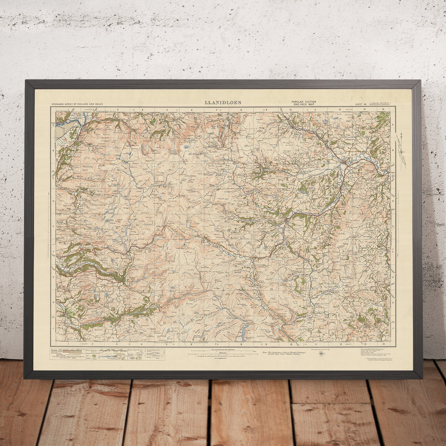 Old Ordnance Survey Map, Sheet 69 - Llanidloes, 1925: Carno, Caersws, Llanbrynmair, Ponterwyd, Devil&