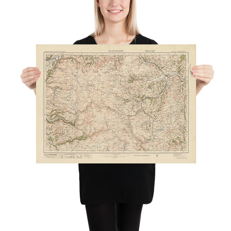 Old Ordnance Survey Map, Sheet 69 - Llanidloes, 1925: Carno, Caersws, Llanbrynmair, Ponterwyd, Devil&