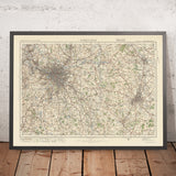 Mappa dell'Ordnance Survey Antico, Foglio 72 - Birmingham, 1925: Coventry, Nuneaton, Solihull, Kenilworth, West Bromwich 