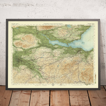 Alte OS-Karte von Edinburgh, Midlothian von Bartholomew, 1901: Pentland Hills, Arthur&