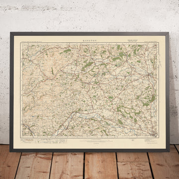 Old Ordnance Survey Map, Sheet 80 - Kington, 1925: Leominster, Hereford, Presteigne, Hay-on-Wye, New Radnor