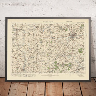 Old Ordnance Survey Map, Sheet 83 - Northampton, 1925: Banbury, Daventry, Towcester, Wolverton, Silverstone