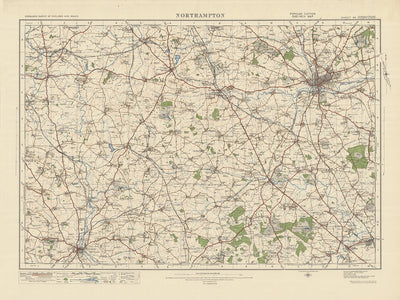 Old Ordnance Survey Map, Sheet 83 - Northampton, 1925: Banbury, Daventry, Towcester, Wolverton, Silverstone