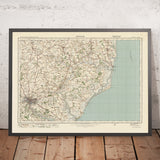 Carte Old Ordnance Survey, feuille 87 - Ipswich, 1925 : Saxmundham, Aldeburgh, Leiston, Woodbridge, Suffolk Coast & Heaths AONB