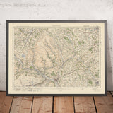 Old Ordnance Survey Map, Sheet 91 - Abergavenny, 1925: Crickhowell, Hereford, Brynmawr, Monmouth, Bannau Brycheiniog National Park